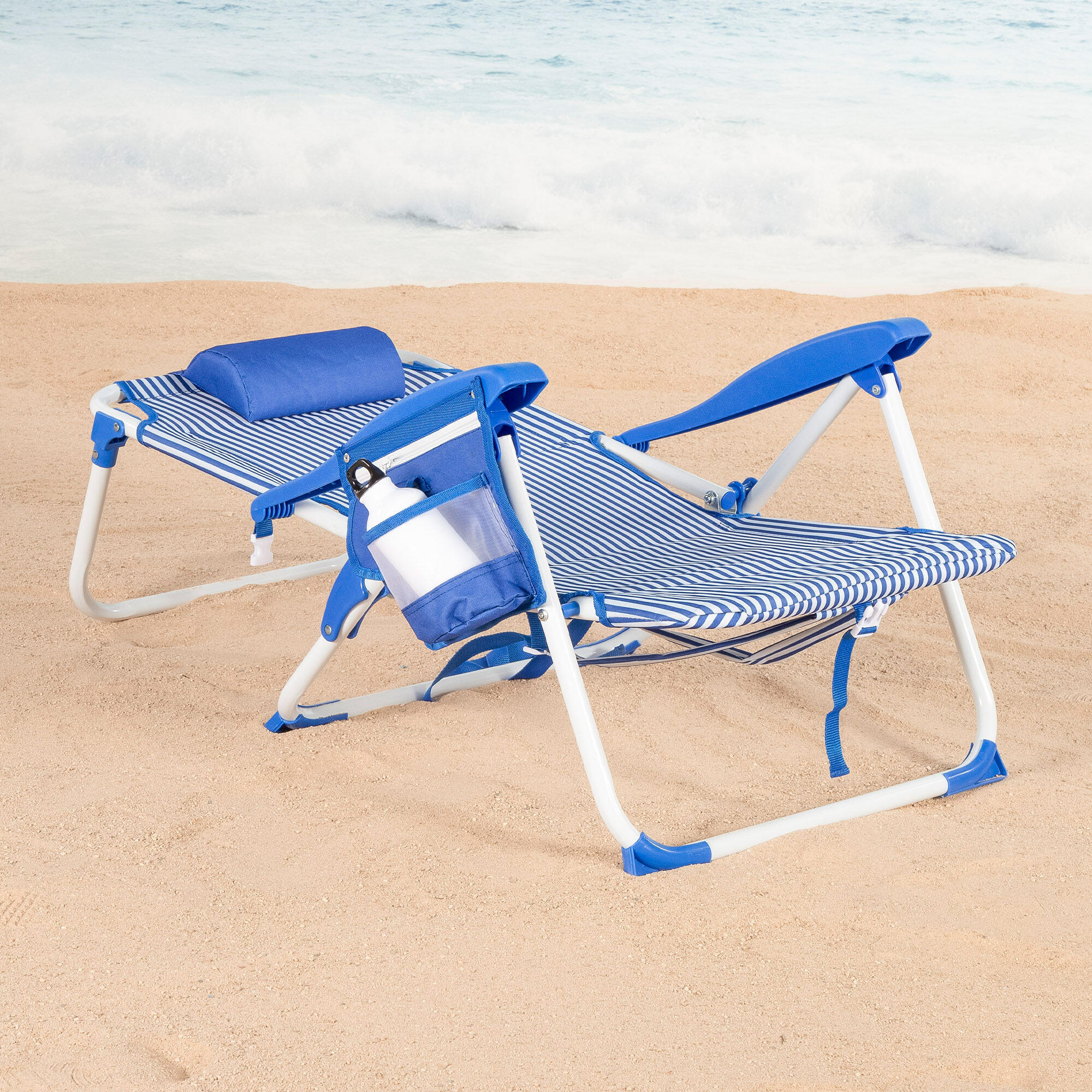 Sedia da spiaggia pieghevole Aktive 48x58x76 cm max. 110 kg 4 posizioni 5/7