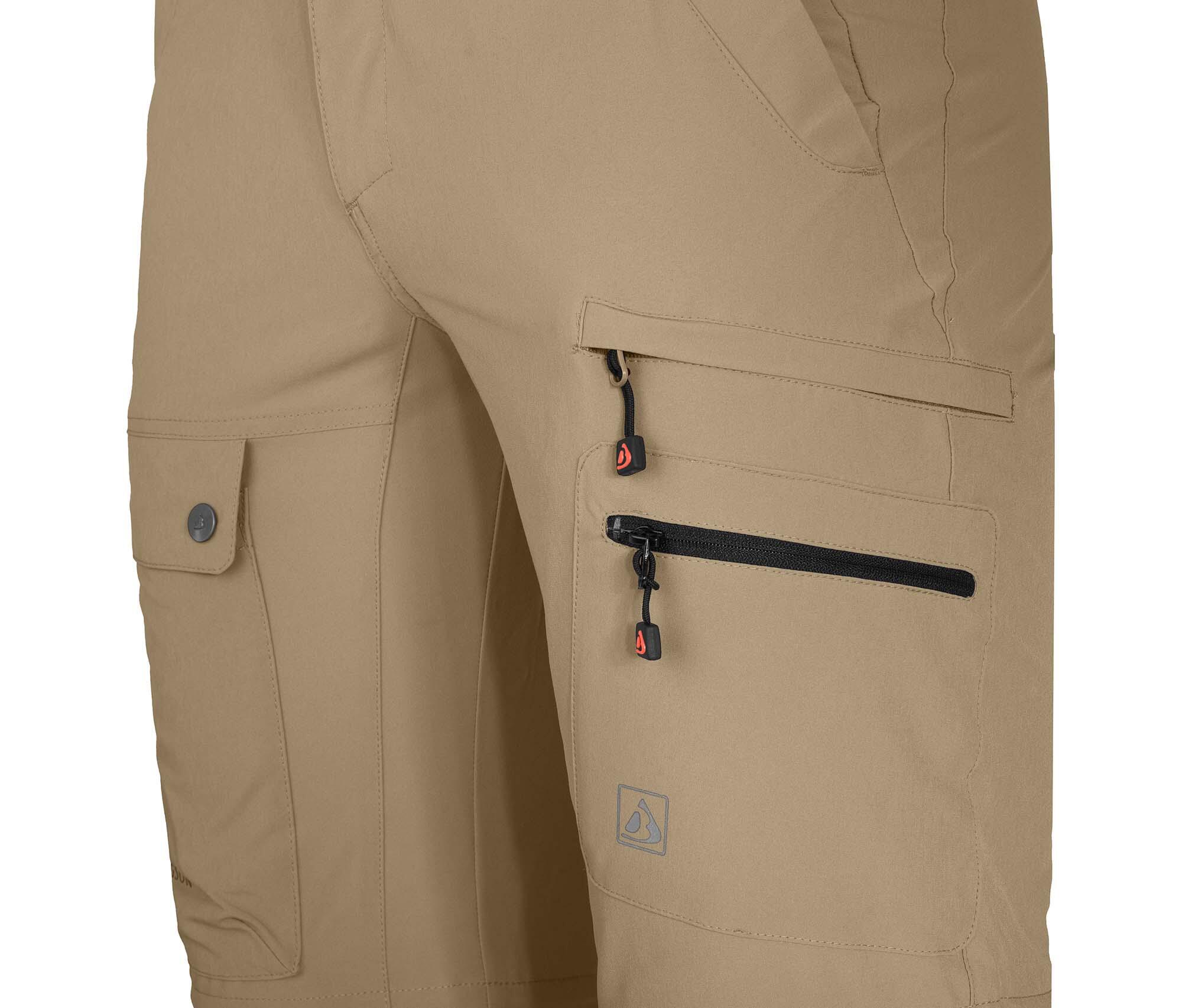 Herren Wanderhose recycelt, elastisch, 7 Taschen Beige 6/7