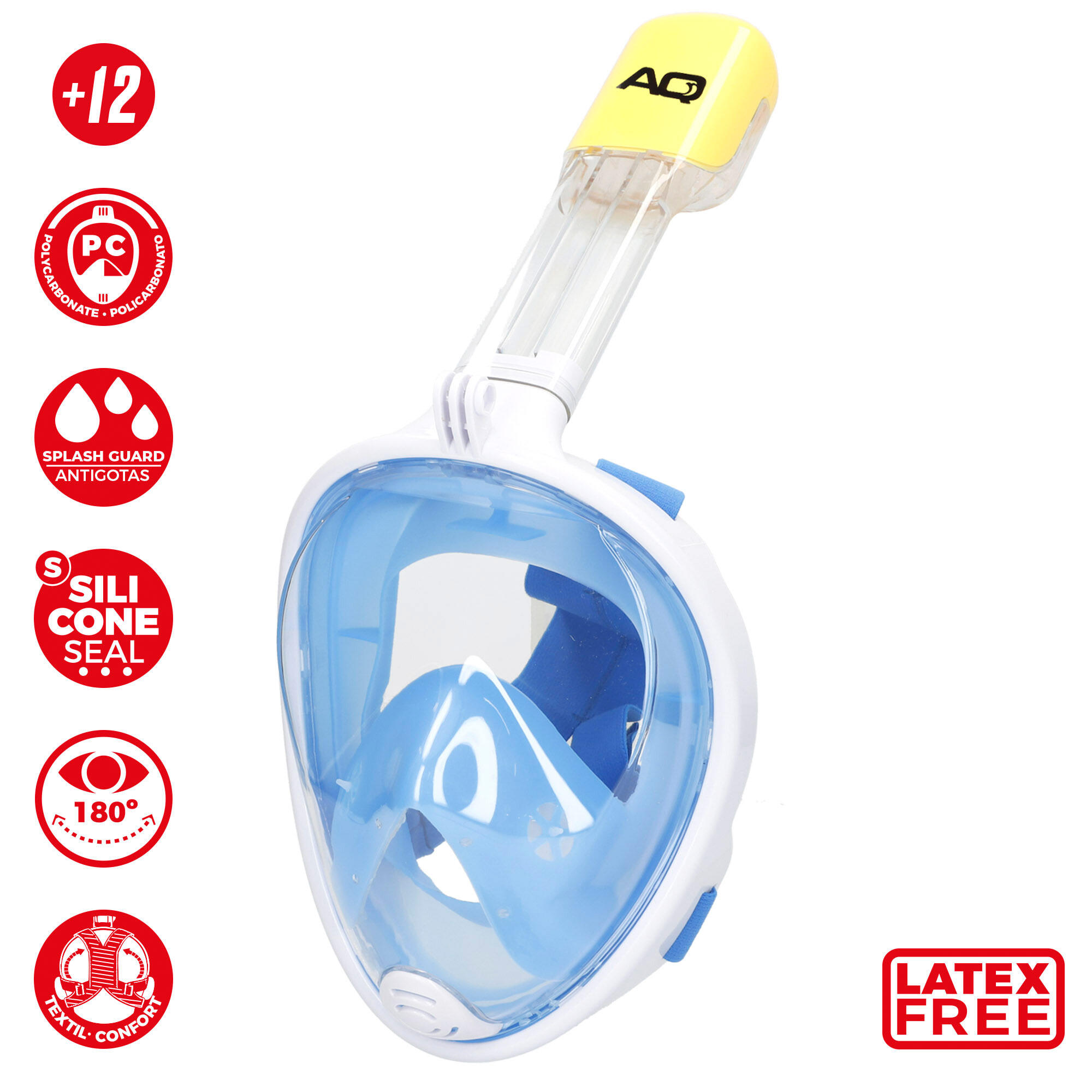 Masque de plongée avec support pour appareil photo, à partir de 12 ans 4/7