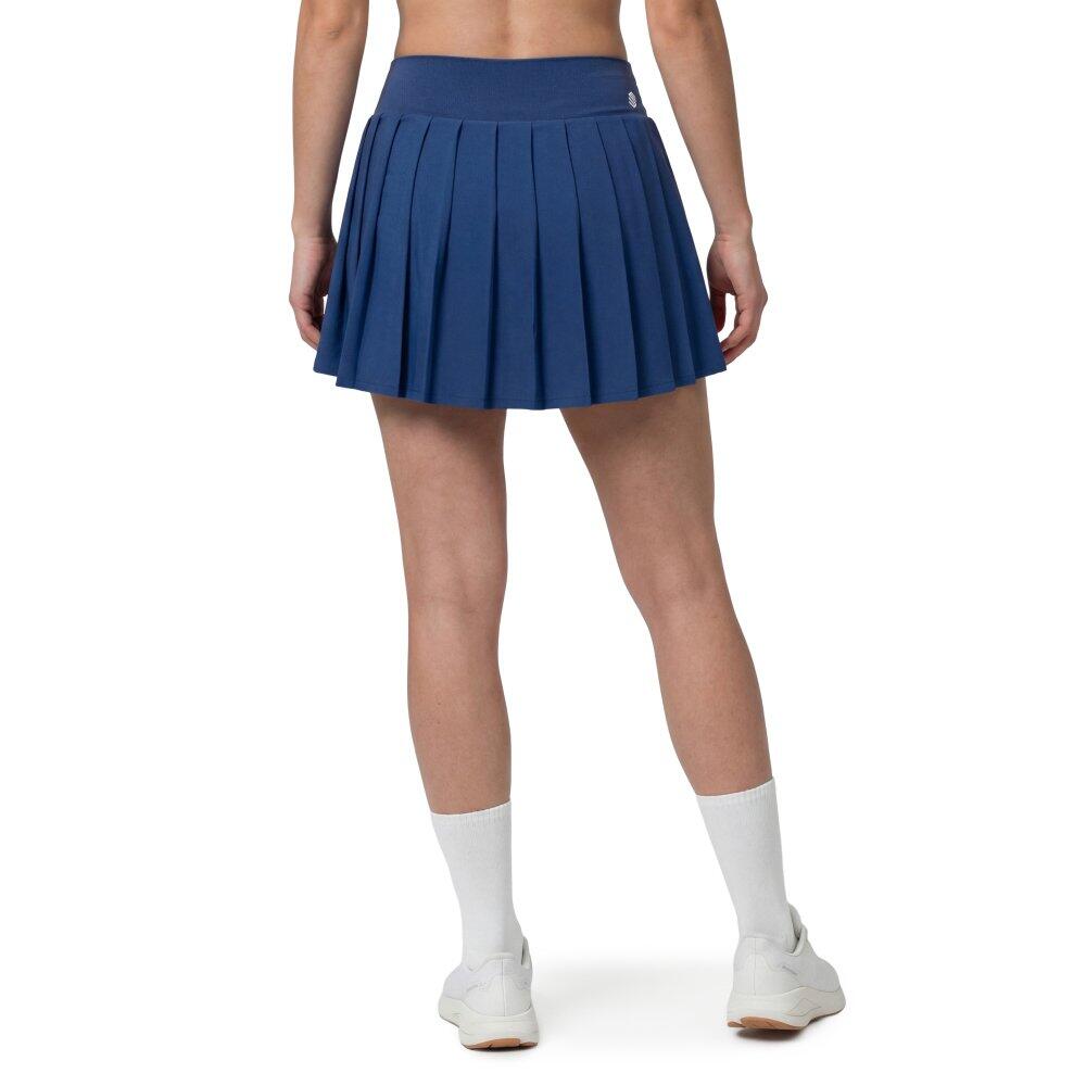 Jupe-short de tennis taille haute femme Flow Femme-W Navy Bleu 2/6