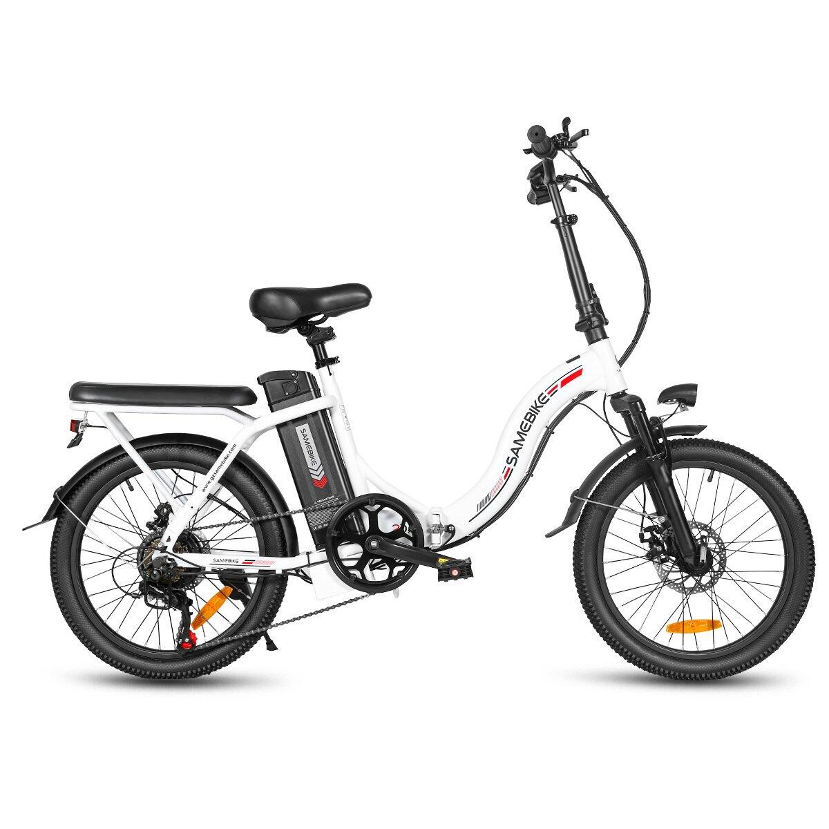 Bicicletta elettrica pieghevole SAMEBIKE CY20, batteria da 36 V 12 Ah 3/6