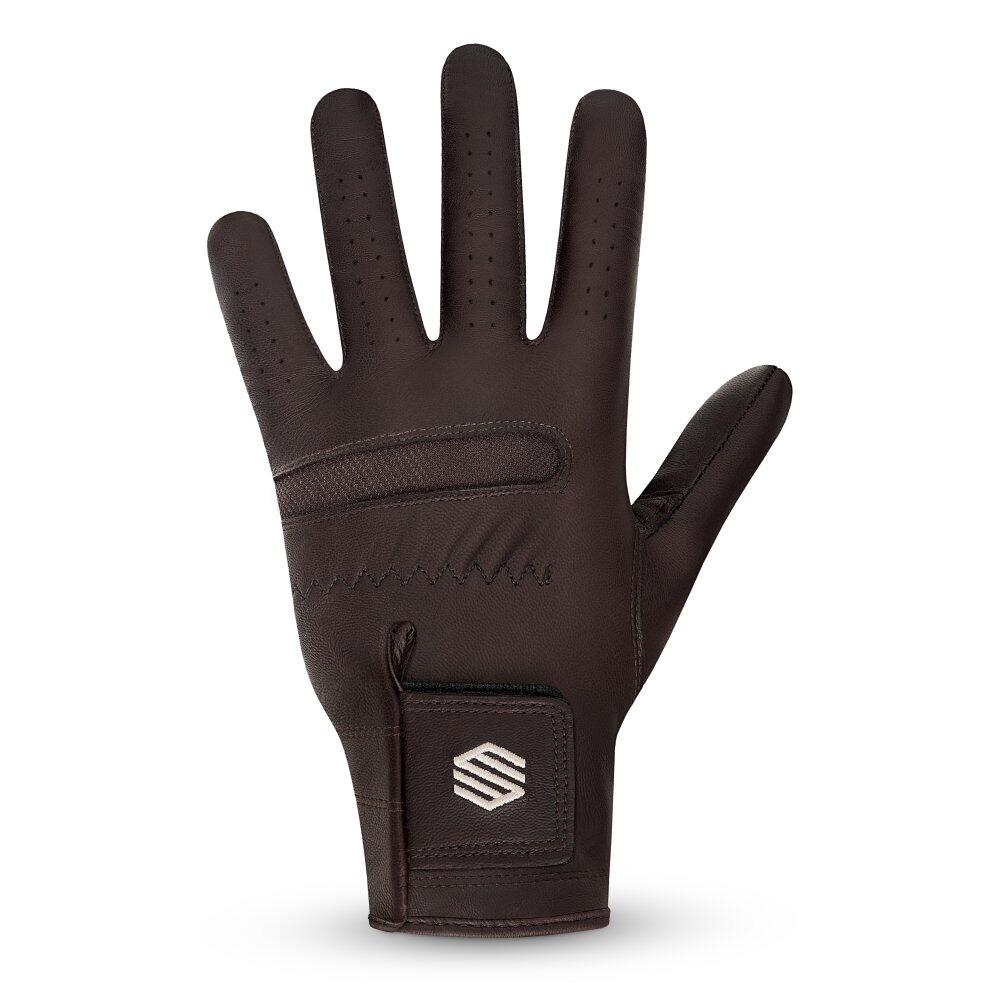 Men & Women Golf glove Fescue Dark Brown Left Brown