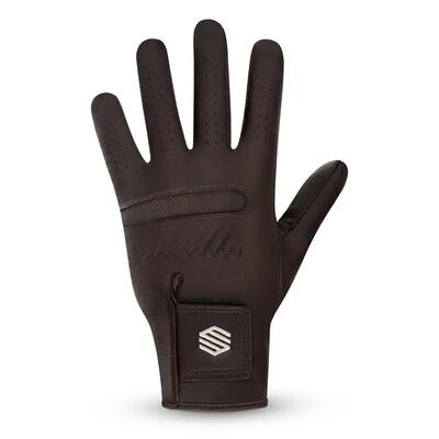 Heren en dames golf handschoen fescue dark brown left bruin