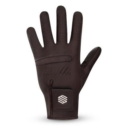 Herren und Damen Golf -handschuh Fescue Dark Brown Left Braun