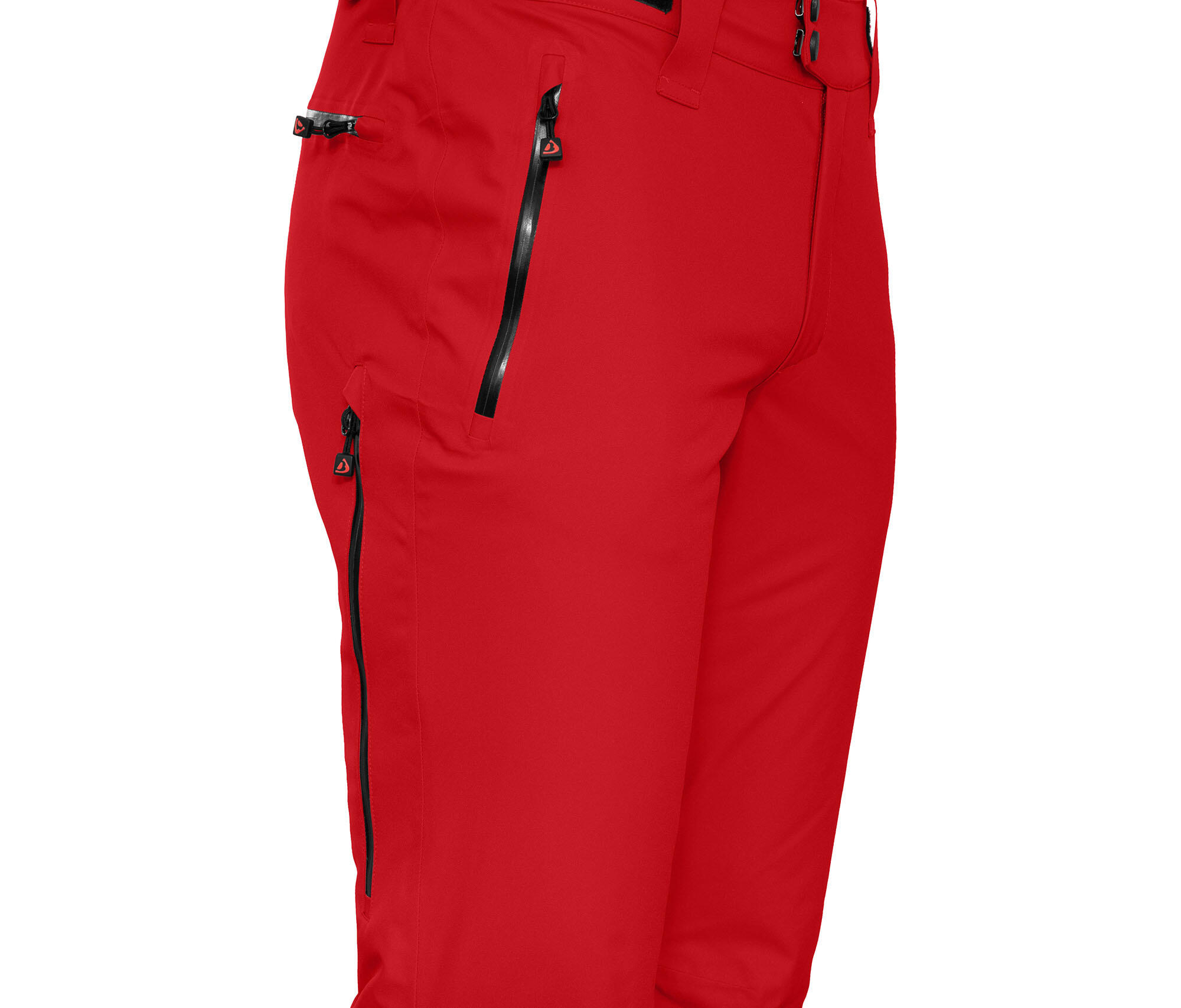Herren Skihose wattiert, recycelt, 20000 mm Wassersäule rot 3/4