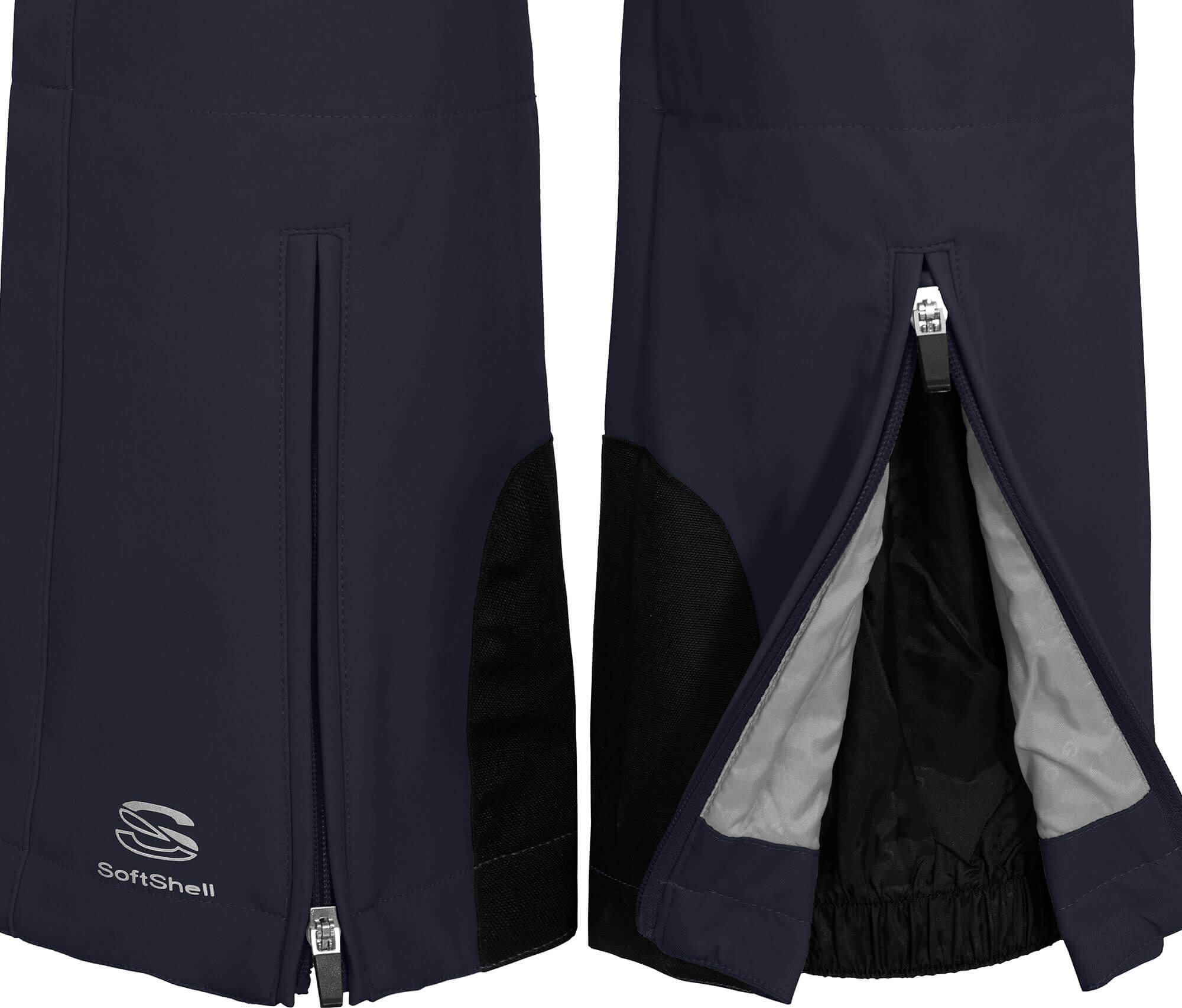 Damen Softshell Skihose winddicht, elastisch Blau 4/5