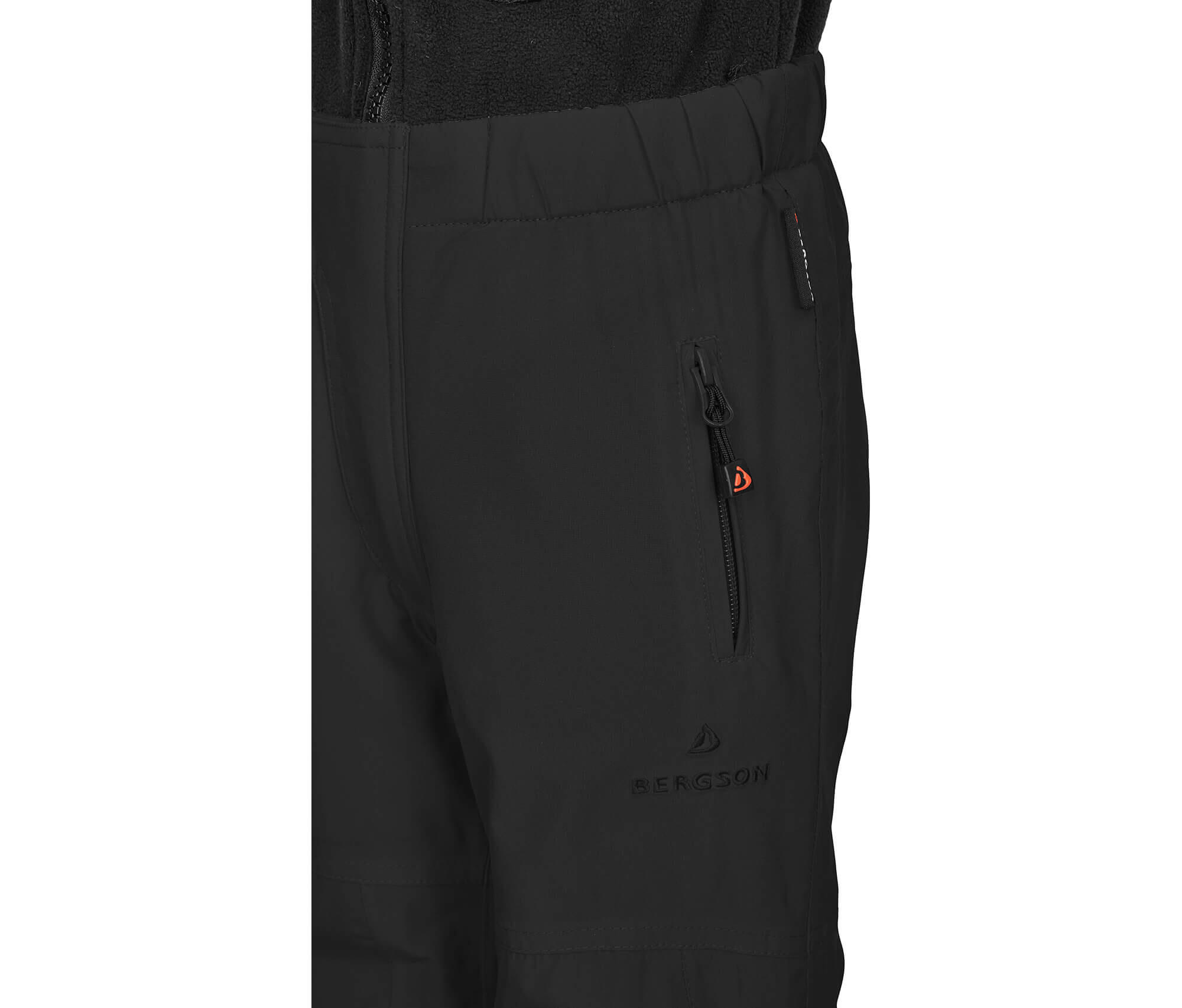 Kinder Skihose wattiert, 20000 mm Wassersäule Schwarz 4/5
