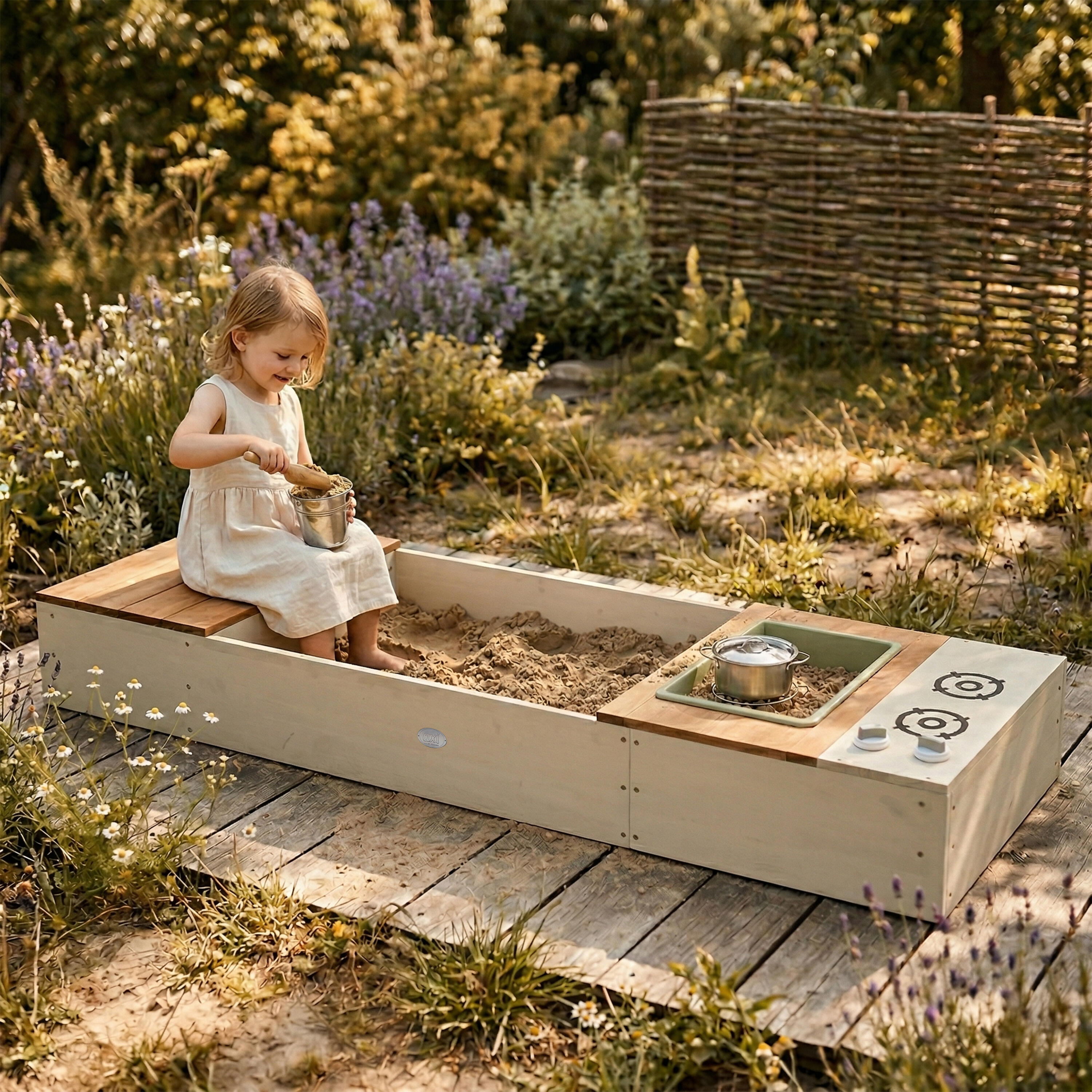 Zandbak van Hout – AXI Pippa – Beige – 160 x 50 x 20 cm 4/7
