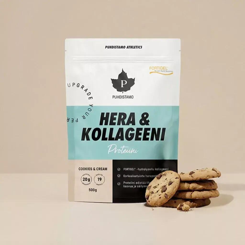 HERA Whey Protein Tejsavófehérje + Kollagén Süti és Krém, 500g 3/4