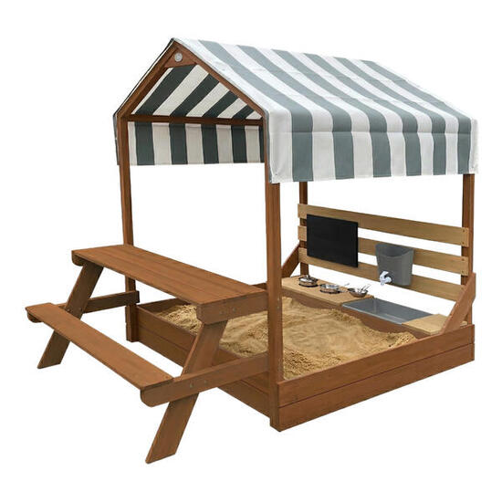 Zandbak en houten speelhuisje - AXI Bo - 159 x 105 cm