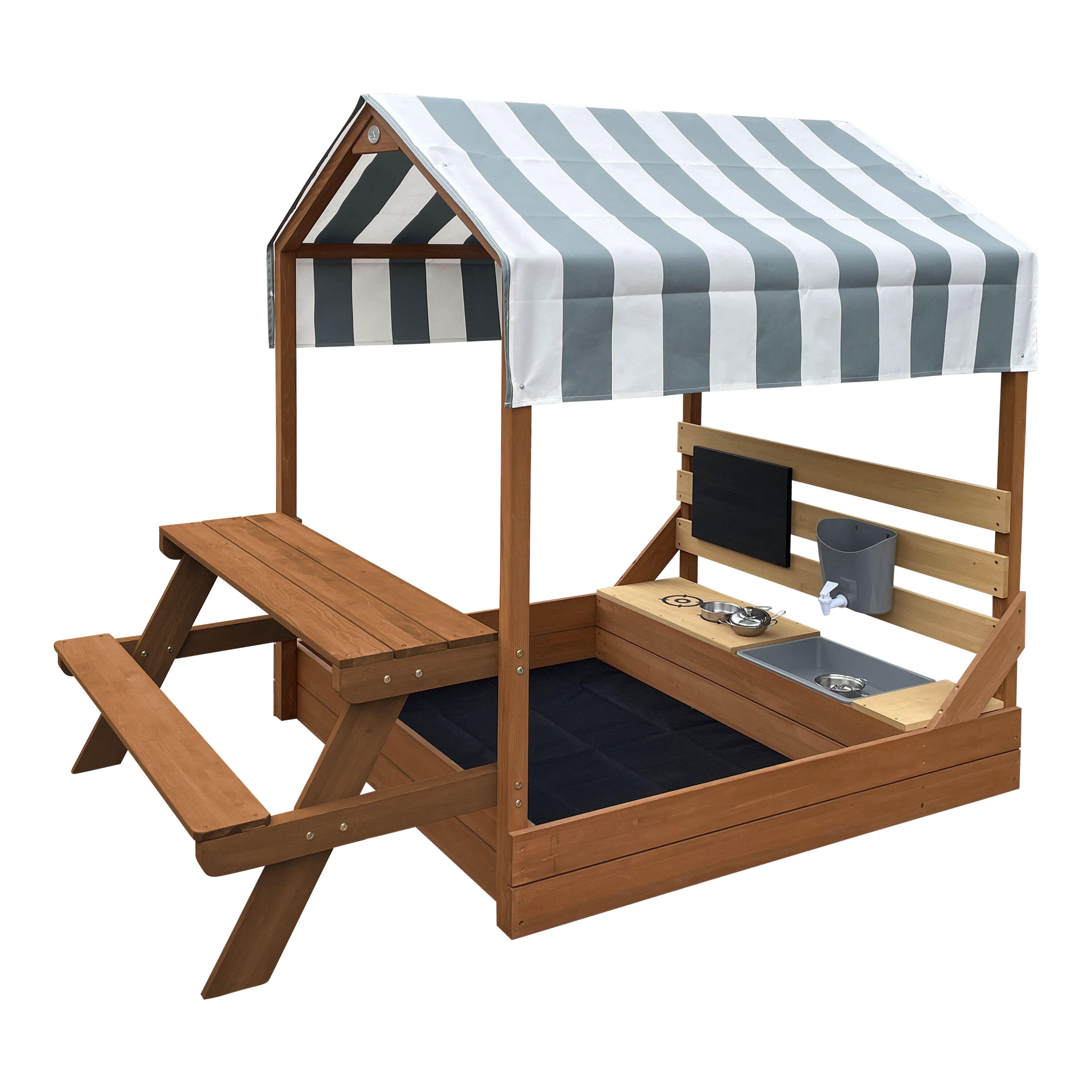 Bac à Sable et Maisonnette en Bois - AXI Bo - 159 x 105 cm 6/7