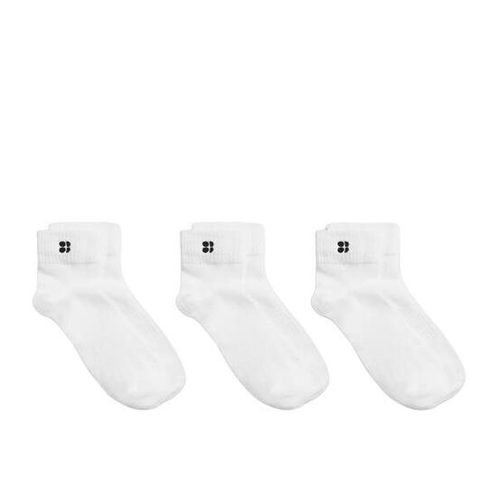 SWEATY BETTY Essentials Mini Crew Sokken 3-Paar WIT 2-5