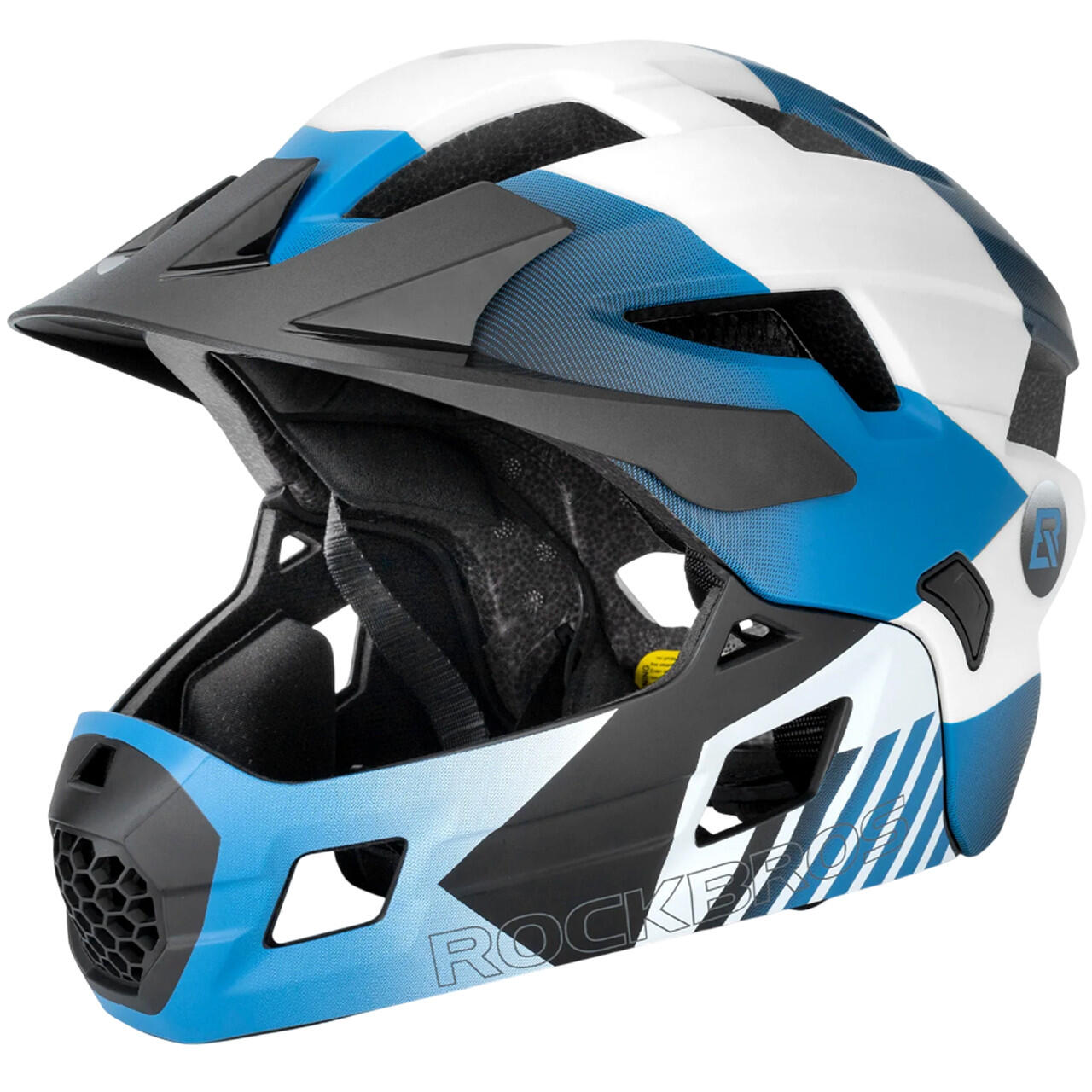 Kask dziecięcy z odpinaną osłoną podbródka FULL FACE off-road Rockbros