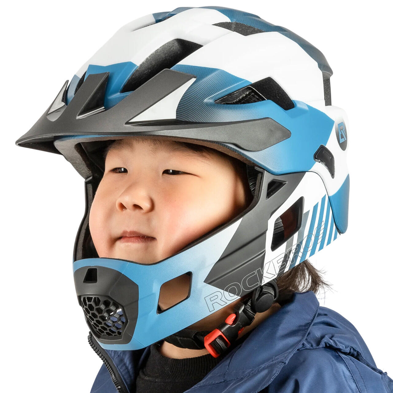 Kask dziecięcy z odpinaną osłoną podbródka FULL FACE off-road Rockbros 6/7