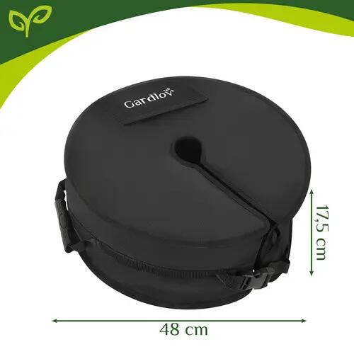 40 kg-ra tölthetú esernyőtalp súly fekete Oxford anyagból, 48x18.5 cm 6/6