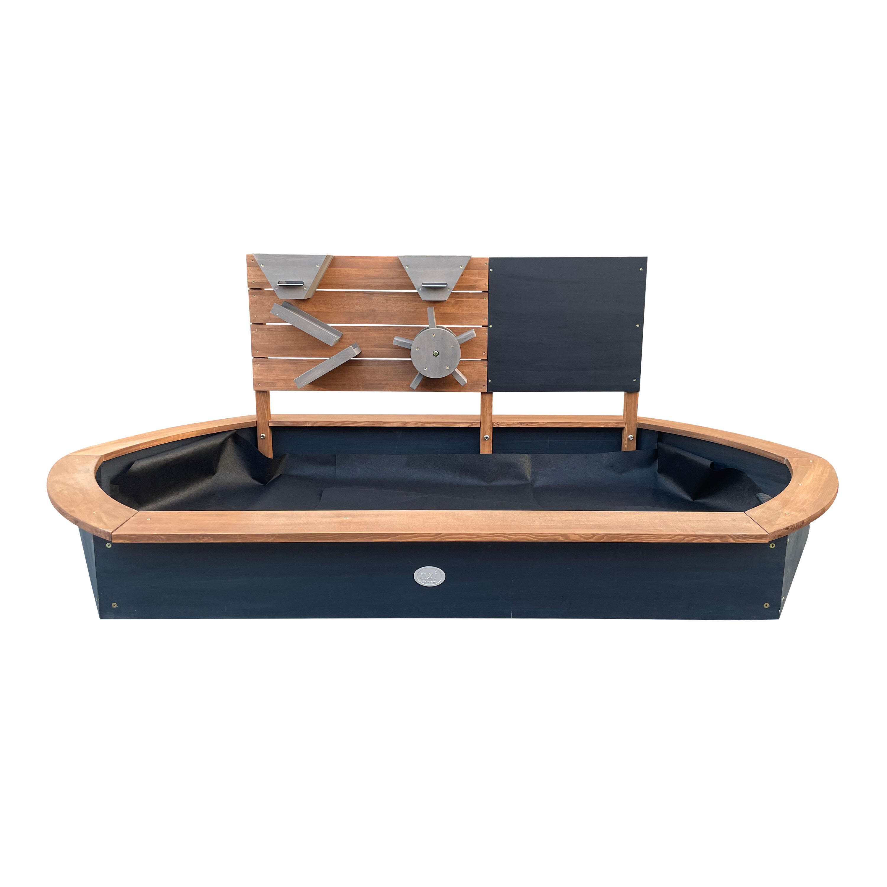 Ovale houten zandbak - AXI Joey - Antraciet - 158 x 91 x 57 cm 2/7