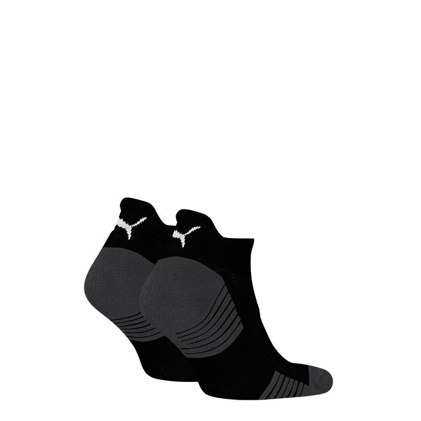 Unisex sneaker sportsokken met badstof zool 2 pack – Black – 35-38 2/2
