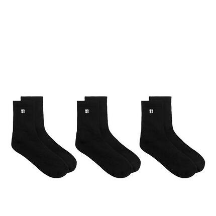 SWEATY BETTY Essentials Crew Sokken 3-Paar Sokken ZWART 6-8