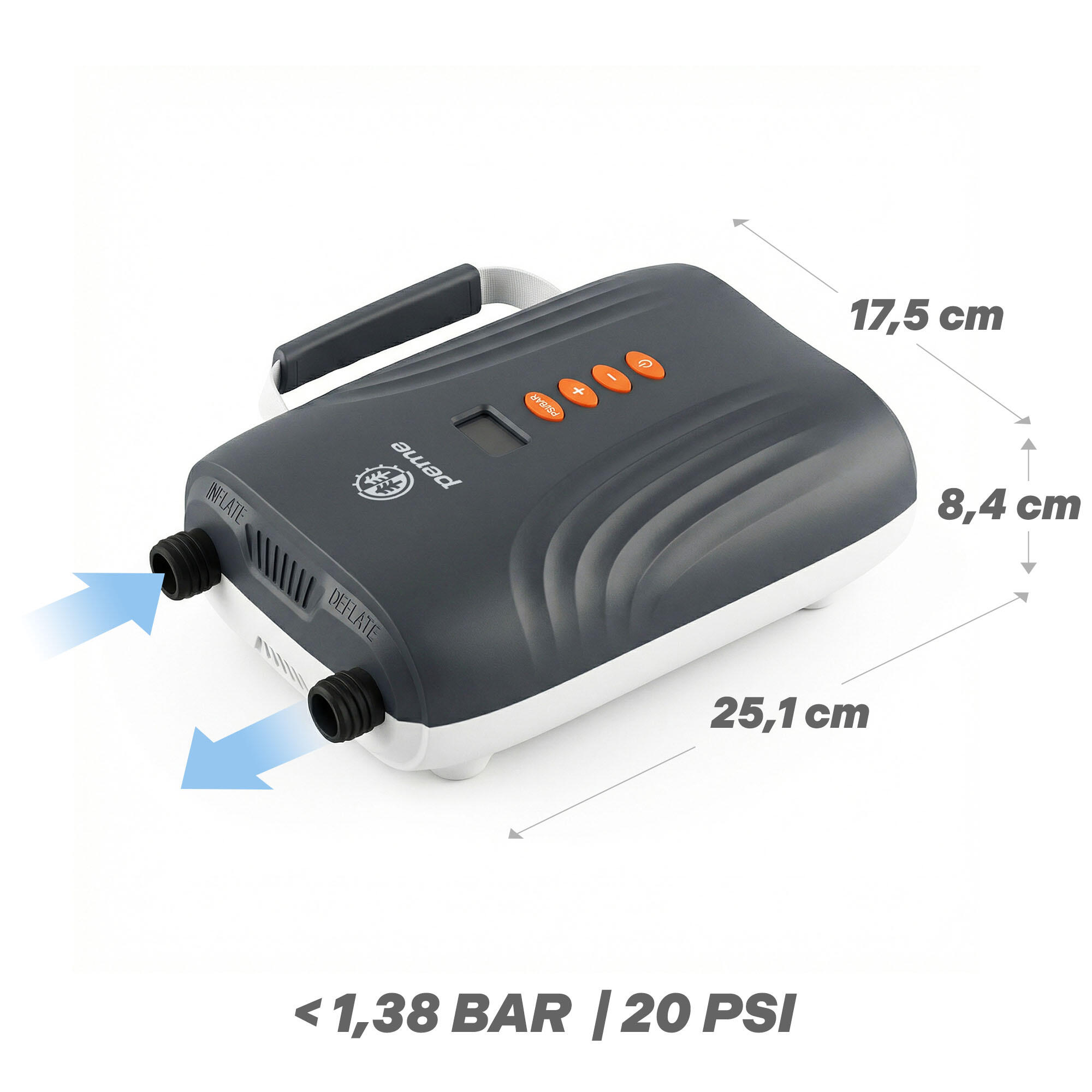 Pompe électrique SUP kayak 20 PSI gonflage 3/5