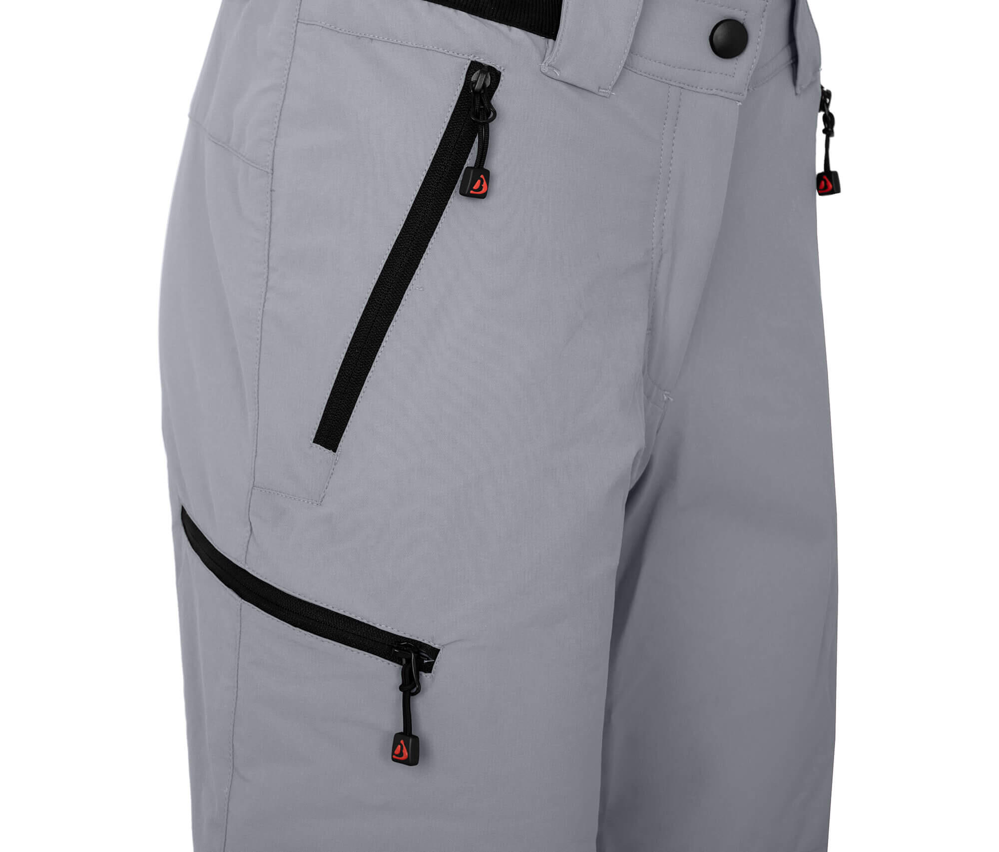 Damen Wandershorts leicht, strapazierfähig grau 3/4