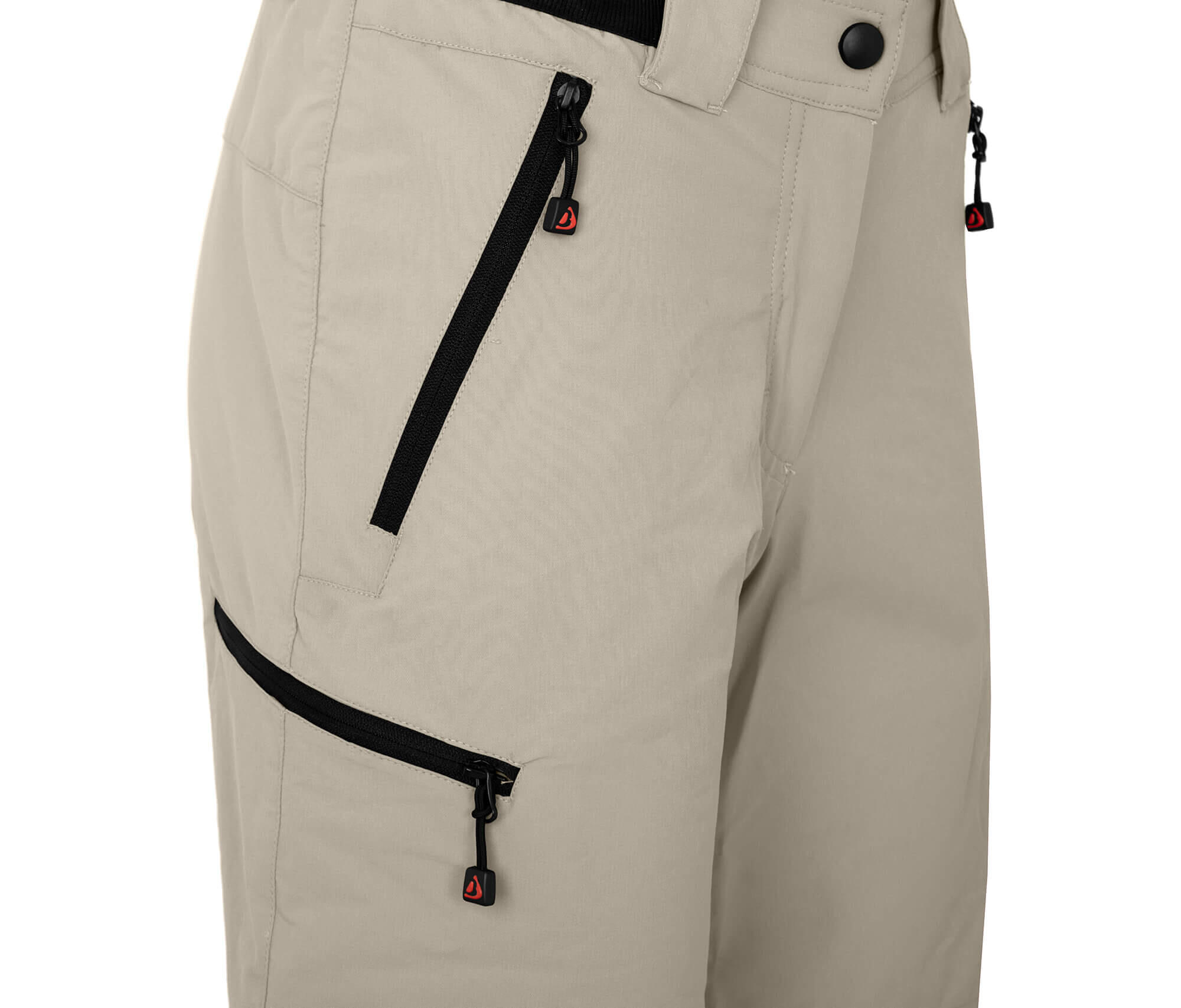 Damen Wandershorts leicht, strapazierfähig Beige 3/4