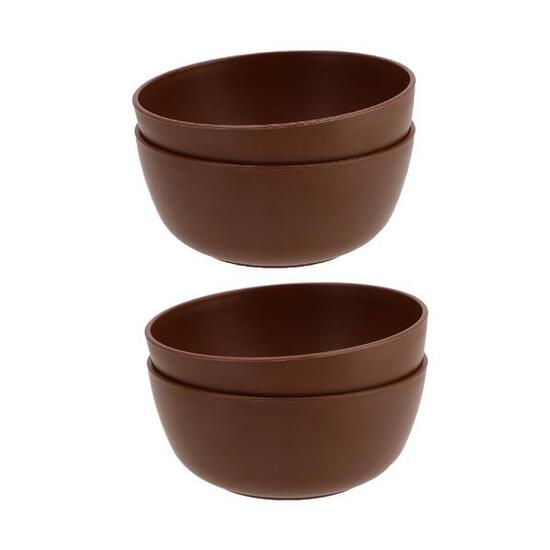 Travellife Nova Schüssel 14 cm, Farbe Kakao, 4er-Set