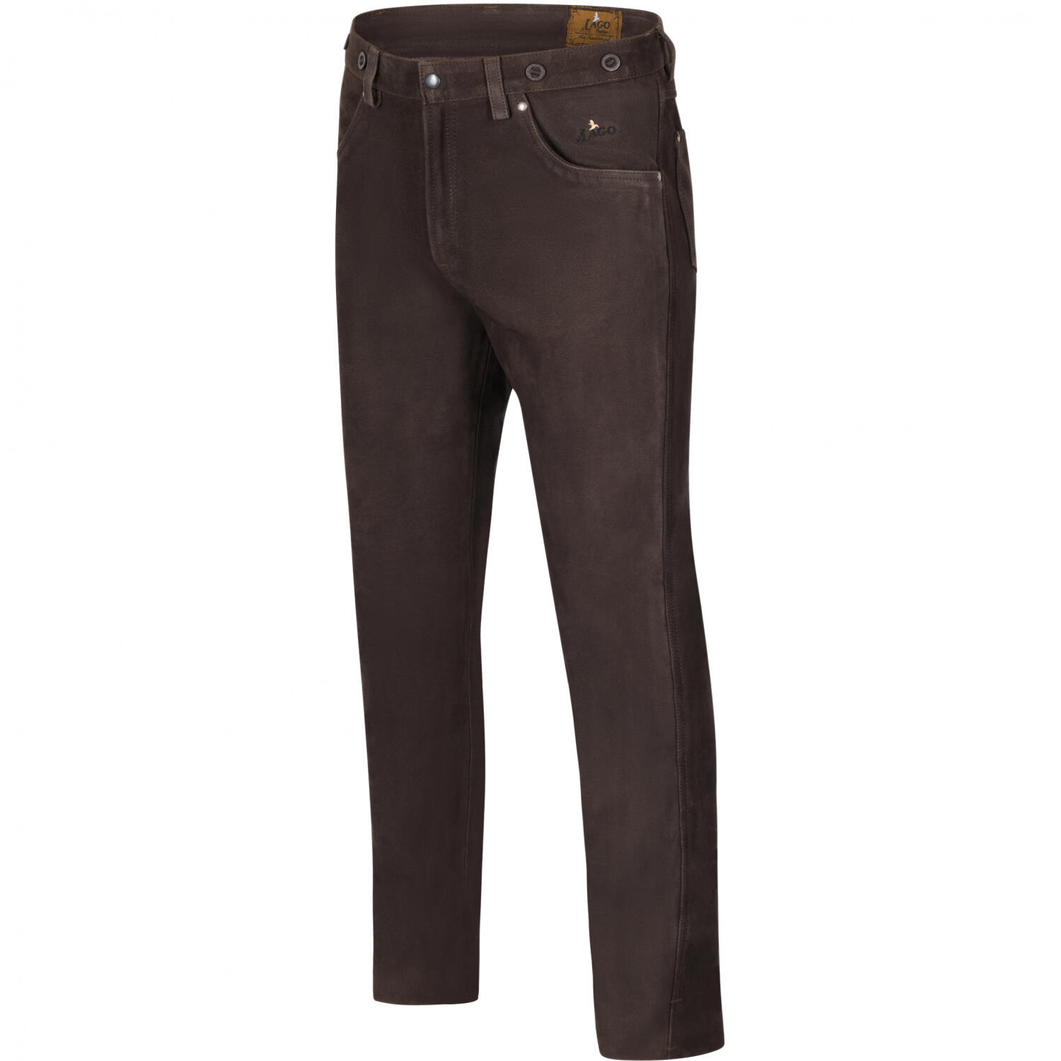 il Lago Prestige Nubuklederhose Herren (Braun) Größe 56 2/4