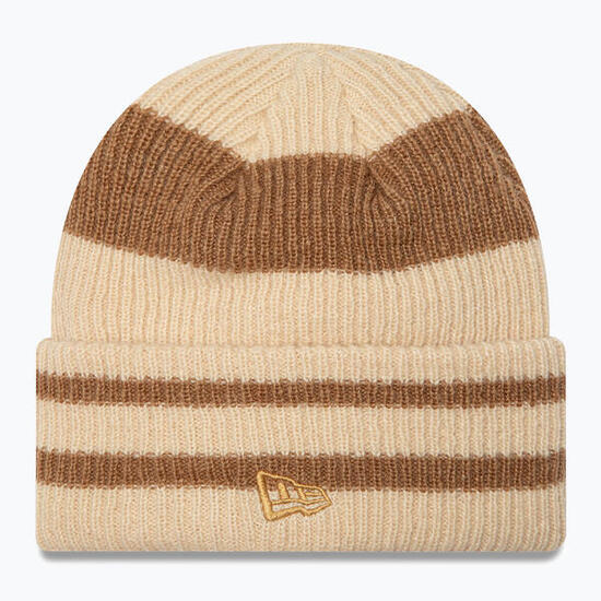 Cappello invernale da donna New Era Stripe Cuff Knit Beanie