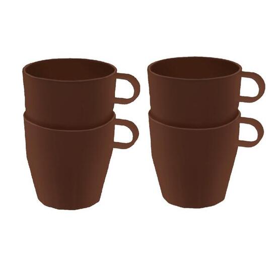 Travellife Nova Tasse, Farbe Kakao, 4er-Set