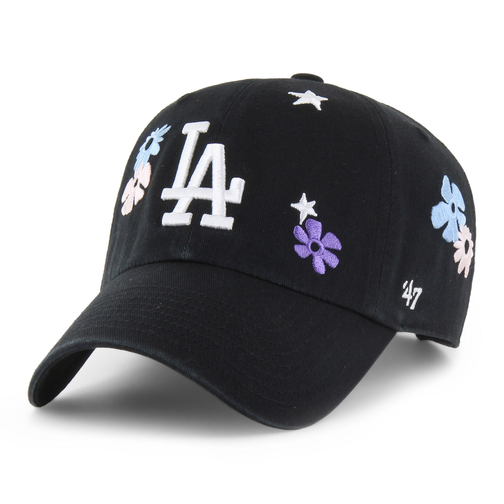 Boné com aba 47 Brand MLB Los Angeles Dodgers Flora CLEAN UP 4/4
