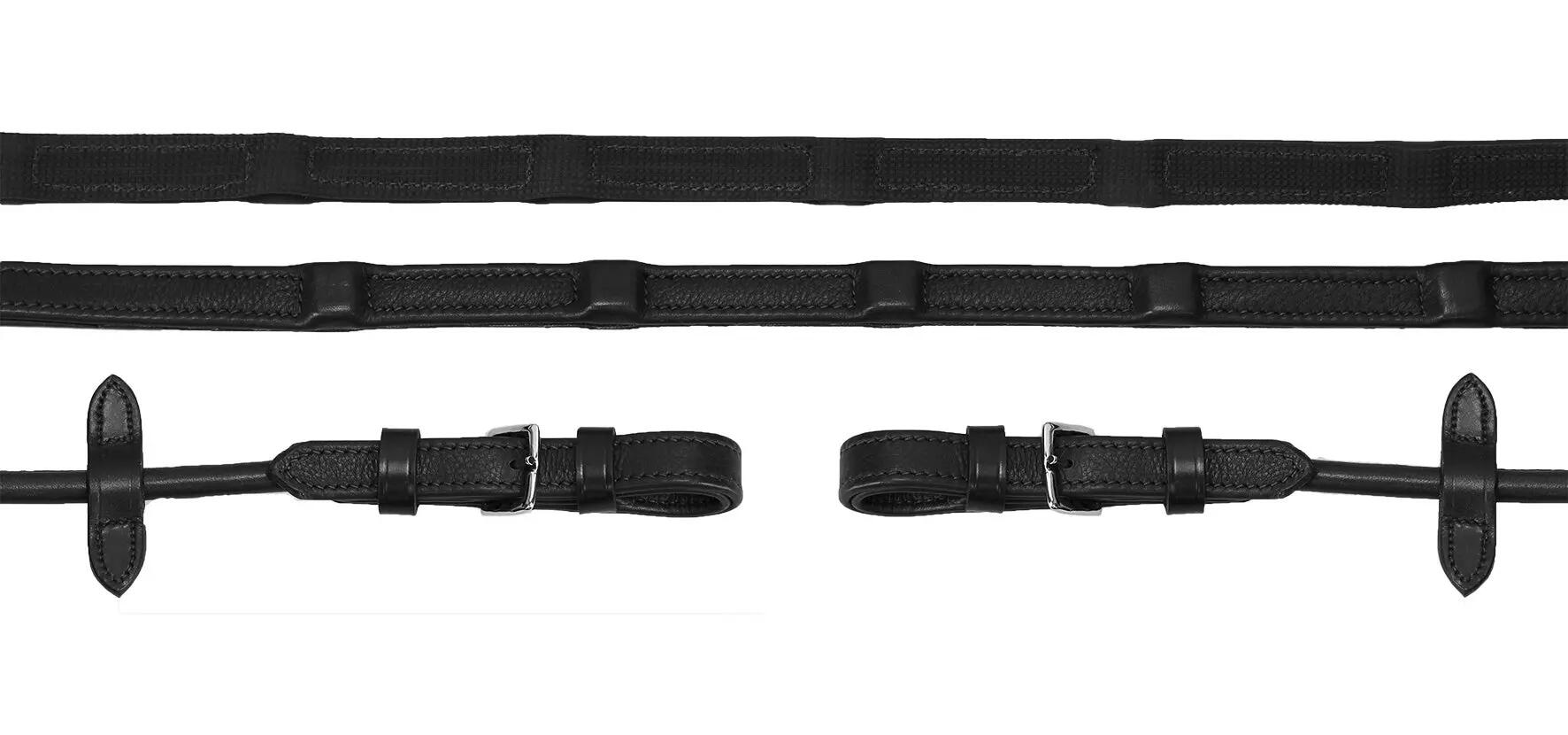 Schockemöhle Reins Durasoft Rolled Grip Zwart - 2/2
