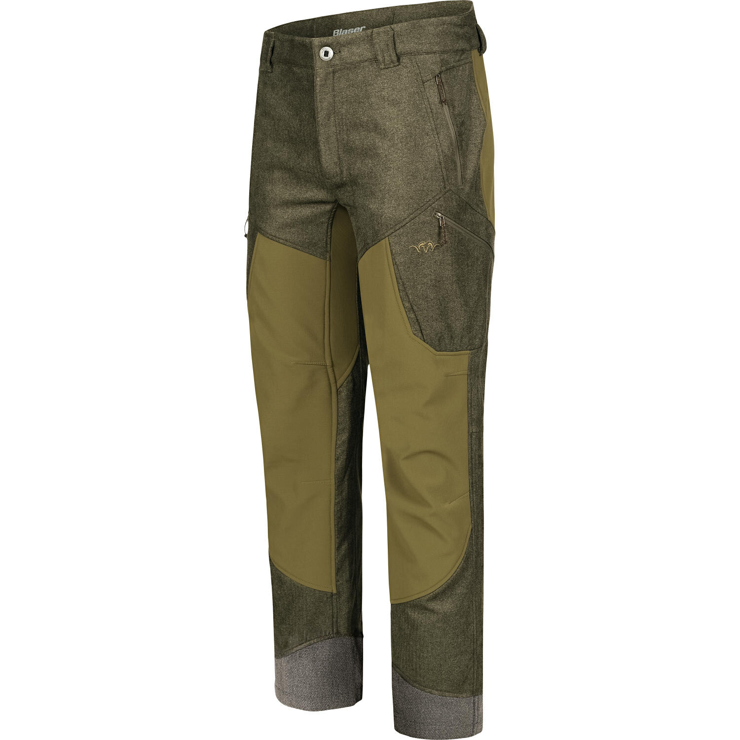 Blaser Vintage Whizz Softshell Hose Herren (Olive Mélange/Schwarz) Größe 54 3/5