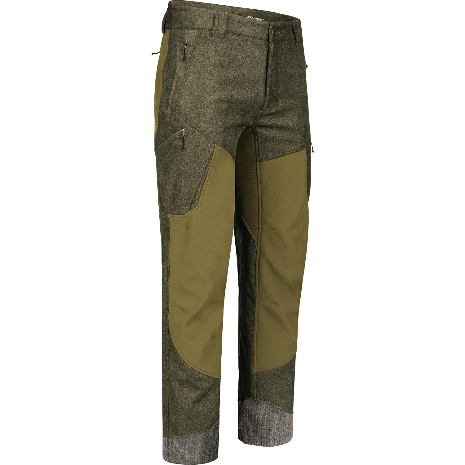 Blaser Vintage Whizz Softshell Hose Herren (Olive Mélange/Schwarz) Größe 54 4/5