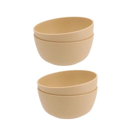 Travellife Nova Schüssel 14 cm, Farbe Vanille, 4er-Set