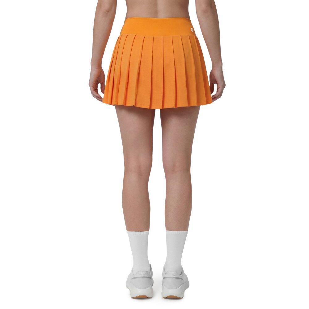Jupe-short de tennis taille haute femme Flow Femme-W Orange Orange 2/6