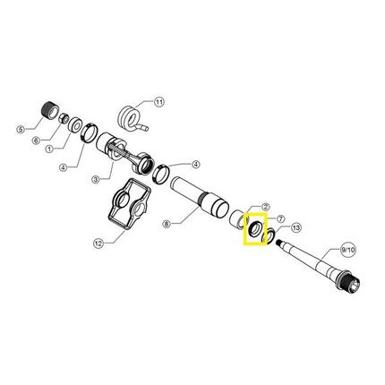 Crankbrothers Pedal Seal Spindle Next Gen V2, grey/blue