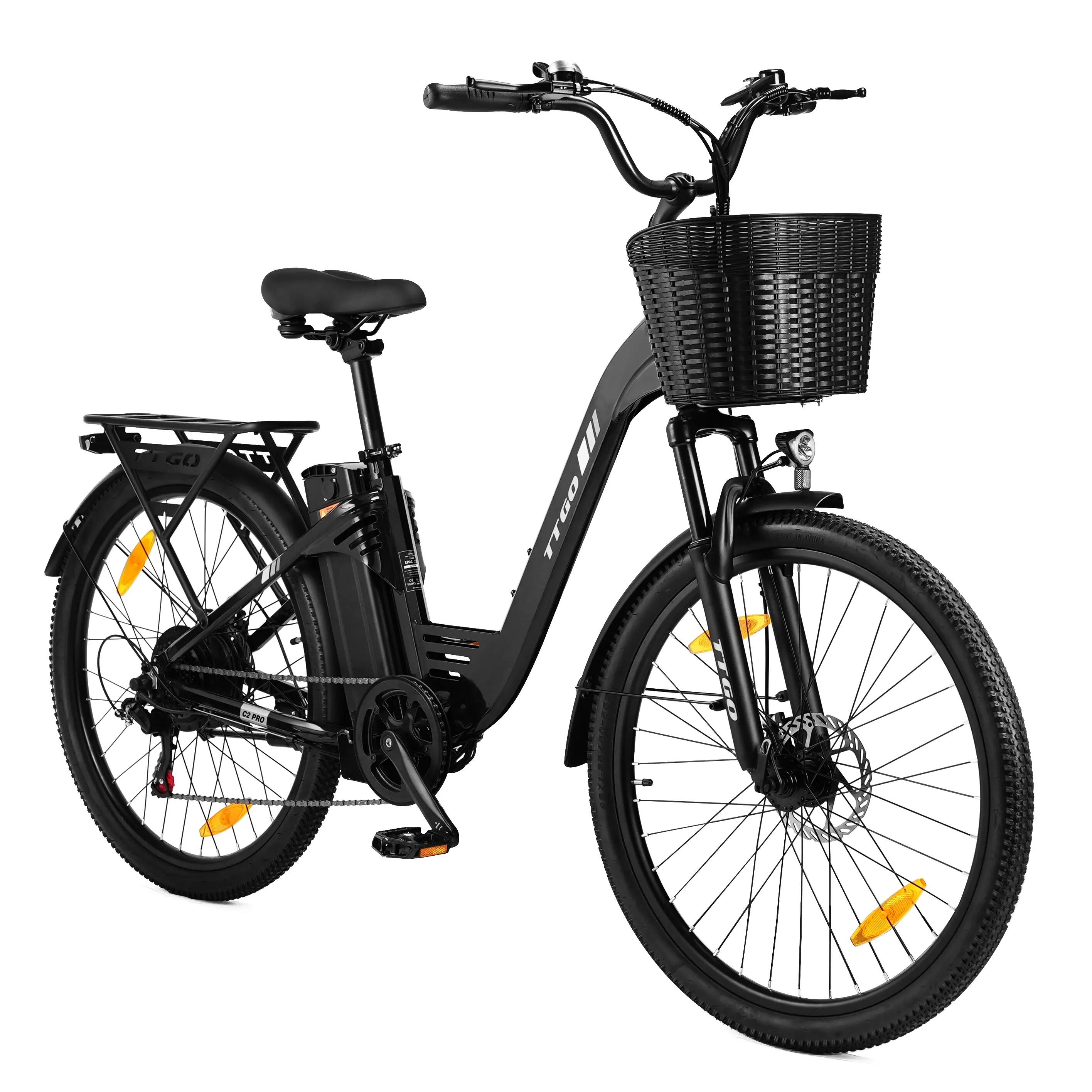Bicicleta elétrica para adultos TTGO C2 Pro Bateria 36V18Ah Pneus 26 polegadas 2/2