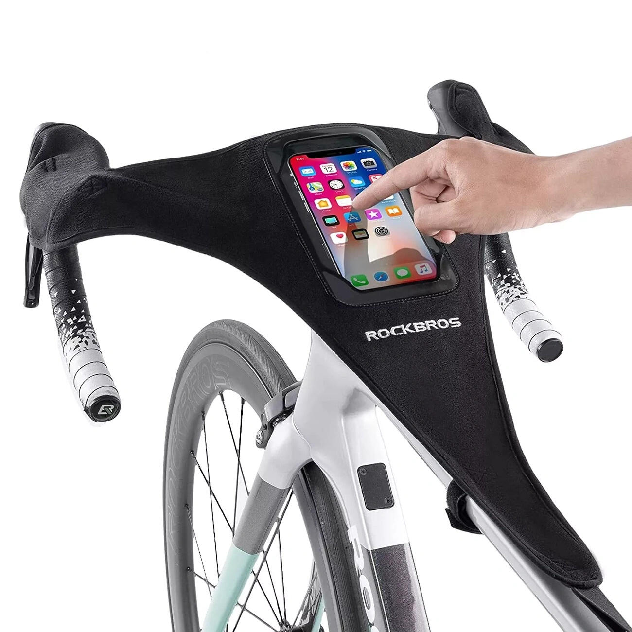 Rockbros D78 Schweißüberzug mit Tasche und Sichtfenster für das Handy - Schwarz 2/6