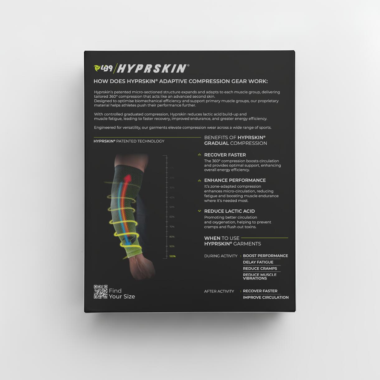 Manchons de récupération compressifs bras HYPRSKIN® 5/6