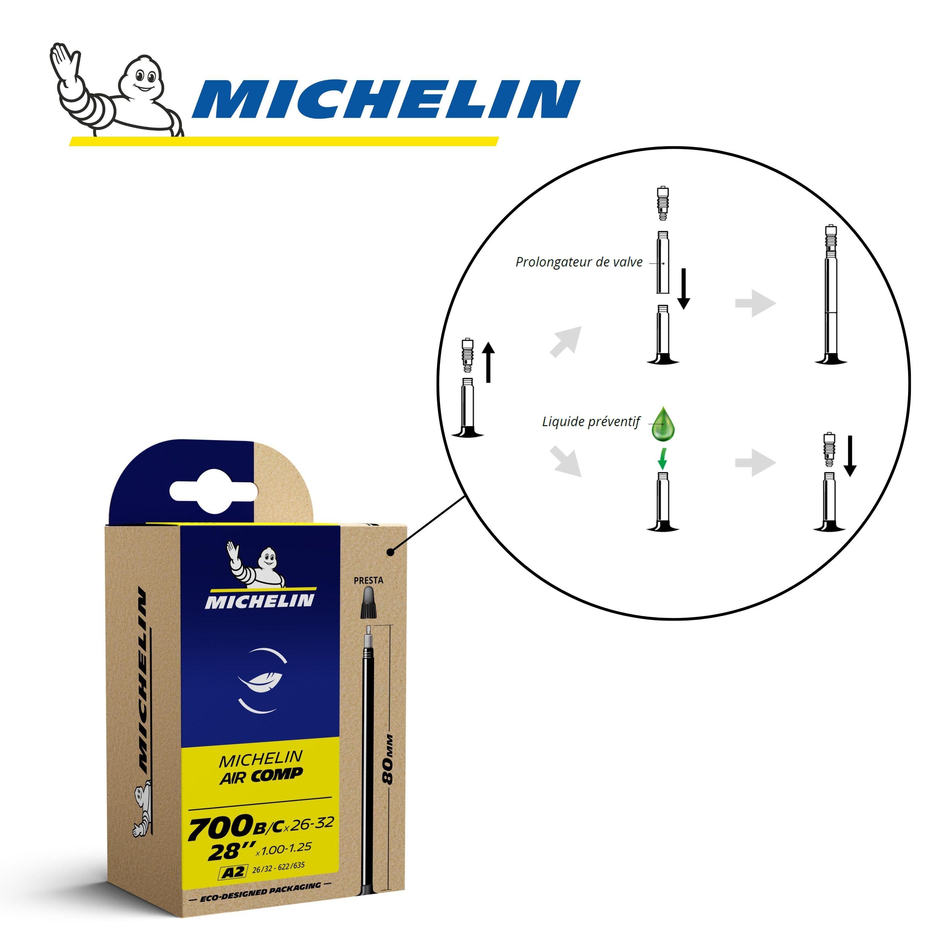 Lot de 2 chambres à air A2 AIRCOMP 700B/C – Presta 80mm – Route Compétition 93g 2/5