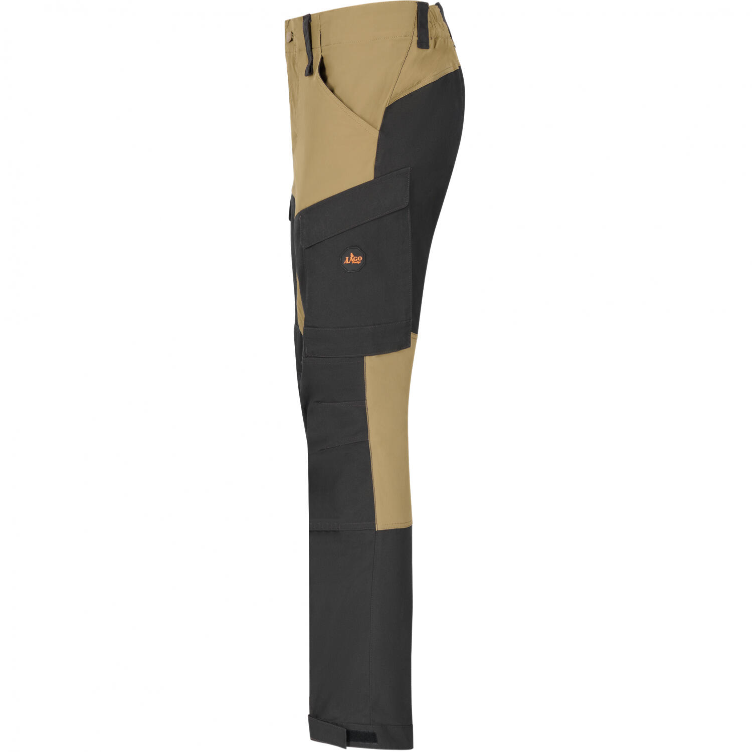 il Lago Prestige Outdoorhose Jordan Herren (Hellbraun/Schwarz) Größe L 3/4