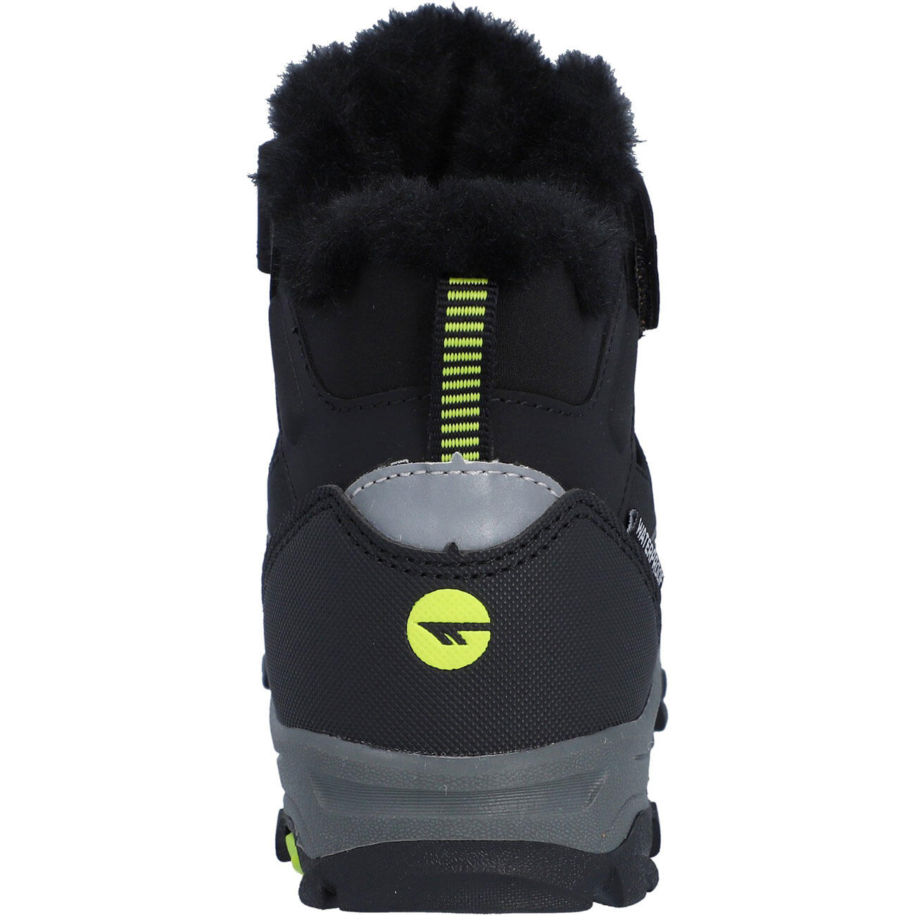 HI-TEC Hi-Tec Jackdaw WP JR Insulated Wandelschoenen Hoge Hiel ZWART/LIMOEN 30 5/7