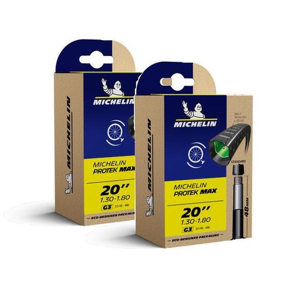 Lot de 2 chambres à air VTT 20 pouces G3 PROTEK MAX anti-crevaison