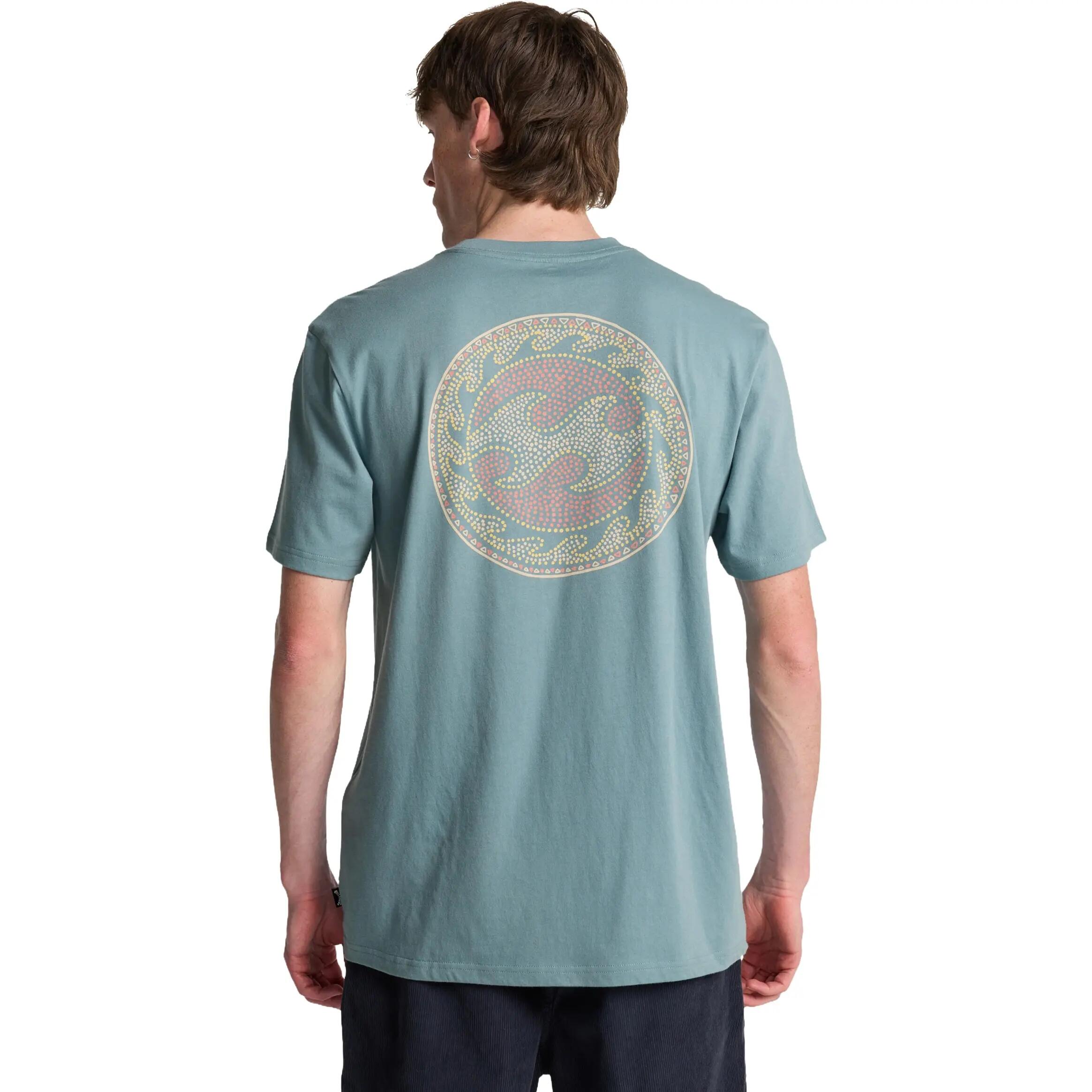 Billabong Crayon Wave T-Shirt-Washed Blue 3/4