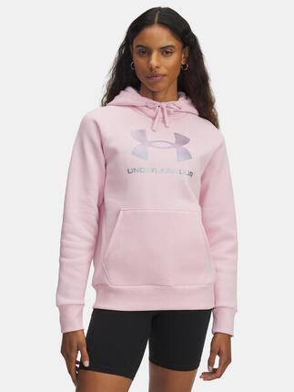 Bluza Damska Z Kapturem Under Armour Różowa Rival Feelce Shimmer Hoddy