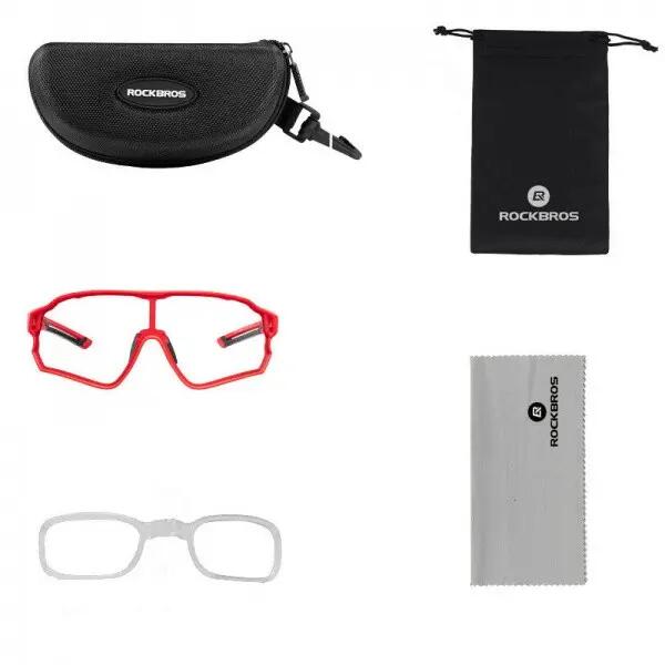 Okulary rowerowe / sportowe fotochrom ROCKBROS UV400 (10137) czerwone 4/5