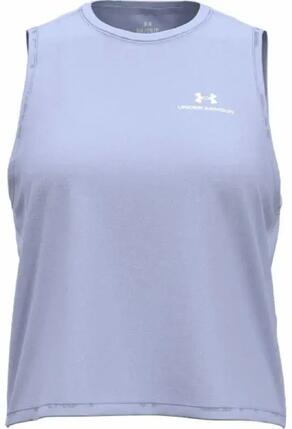Débardeur court de training femme Under Armour Rush Energy noir/blanc