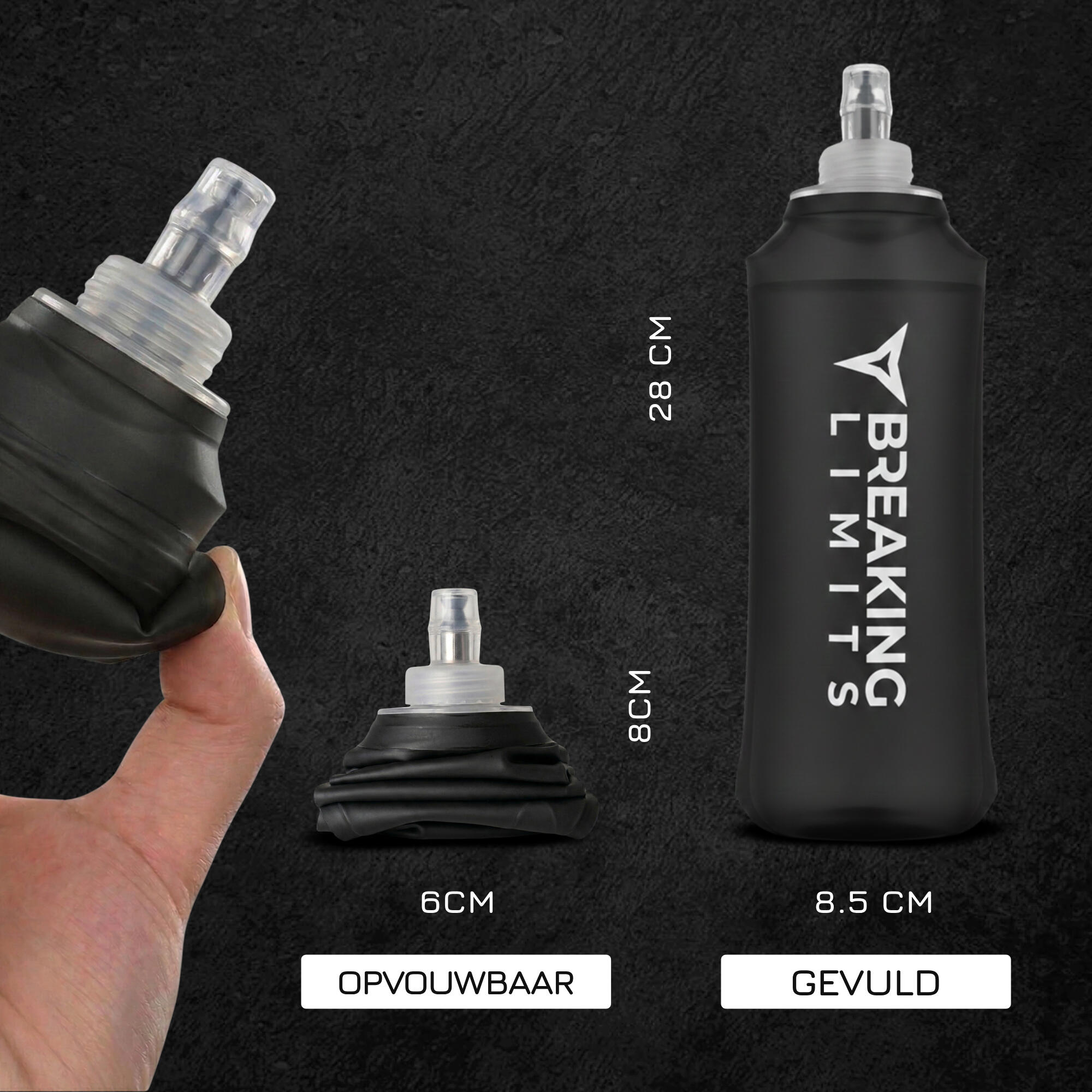 Soft flask 500 ml – flasque souple pliable – gourde flexible et compacte 3/4