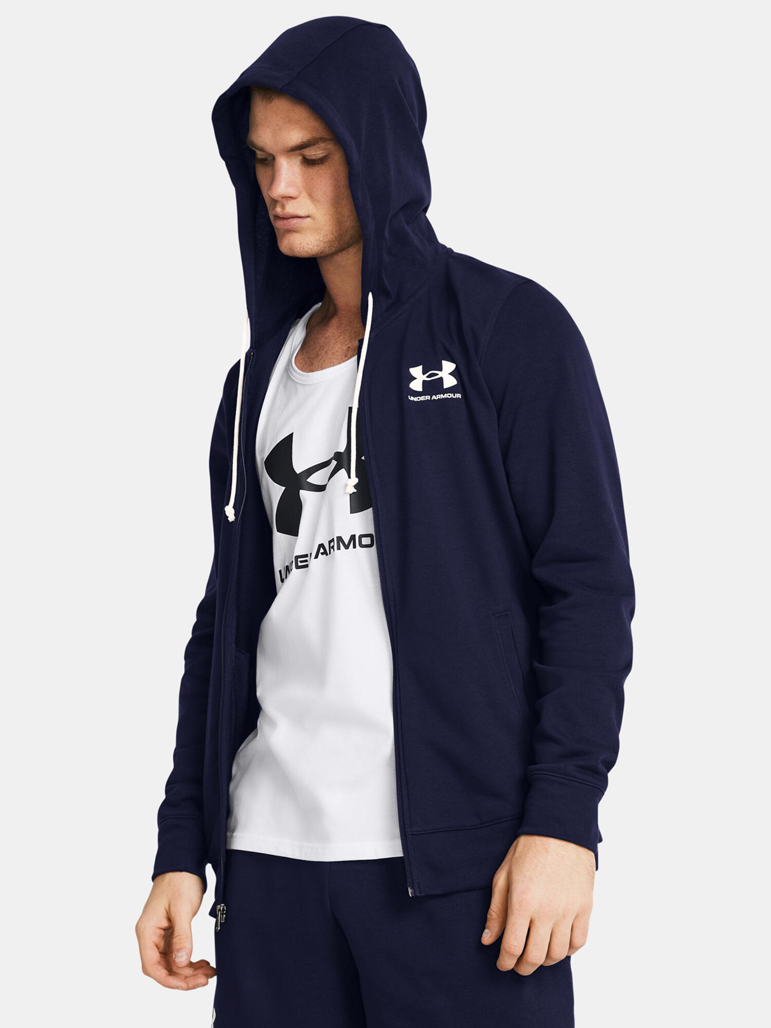 Bluza Męska Rozpinana Z Kapturem Under Armour UA Rival Terry Lc Fz Xxl 1/4