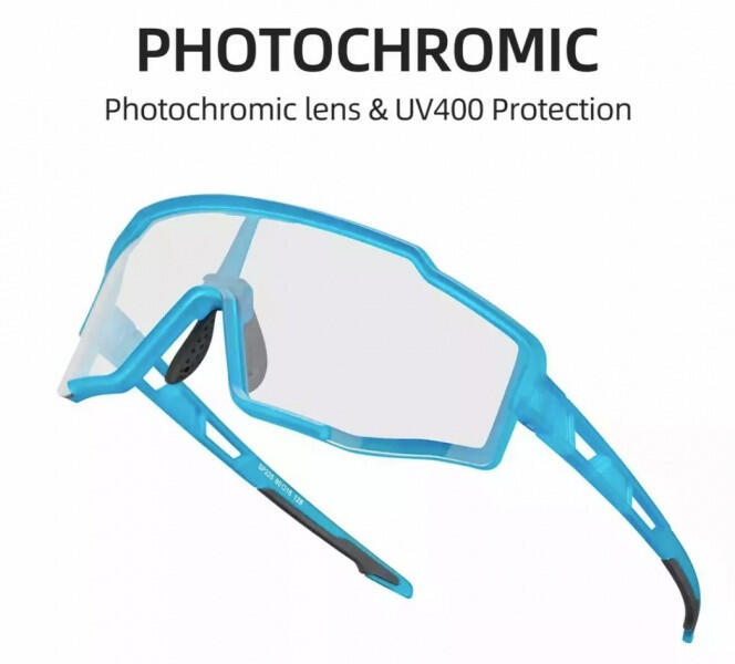 Okulary rowerowe / sportowe fotochrom ROCKBROS UV400 (SP225BL) niebieskie 2/6